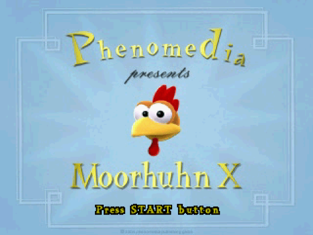 Moorhuhn X title screen for Playstation